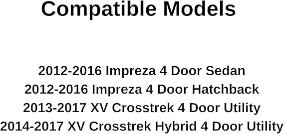 Driver Left Side Front Vent Window Vent Glass Compatible with Subaru XV Crosstrek 2013-2017 / Impreza 2012-2016 Models