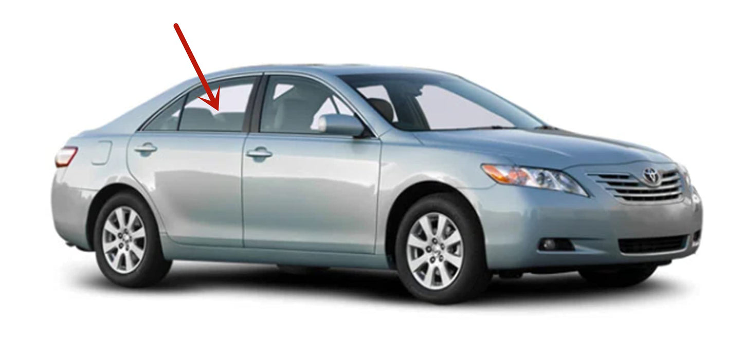 Passenger Right Side Rear Door Window Door Glass Compatible with Toyota Camry 4 Door Sedan 2007-2011 Models