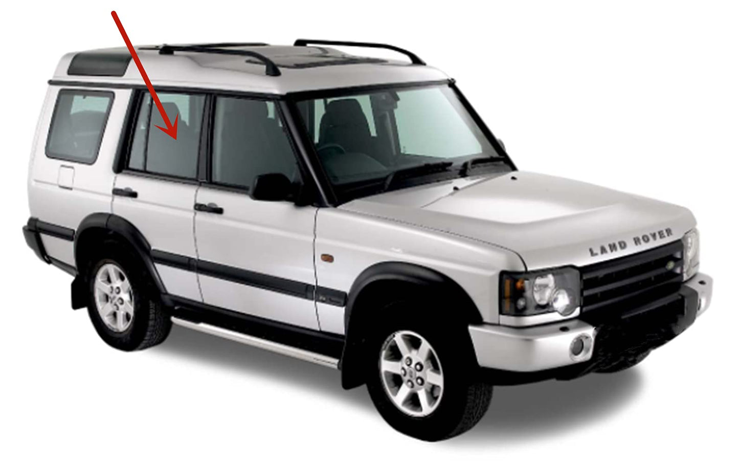 Passenger Right Side Rear Door Window Door Glass Compatible with Land Rover Discovery II 1999-2004 Models
