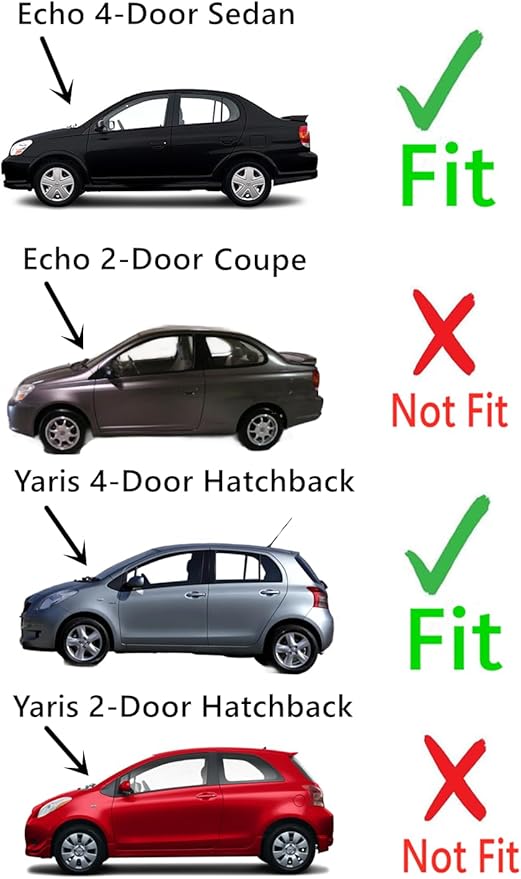 Driver Left Side Front Door Window Door Glass Compatible with Toyota Echo 4 Door Sedan 2000-2005 Models/Toyota Yaris 4 Door Hatchback 2004-2005 Models