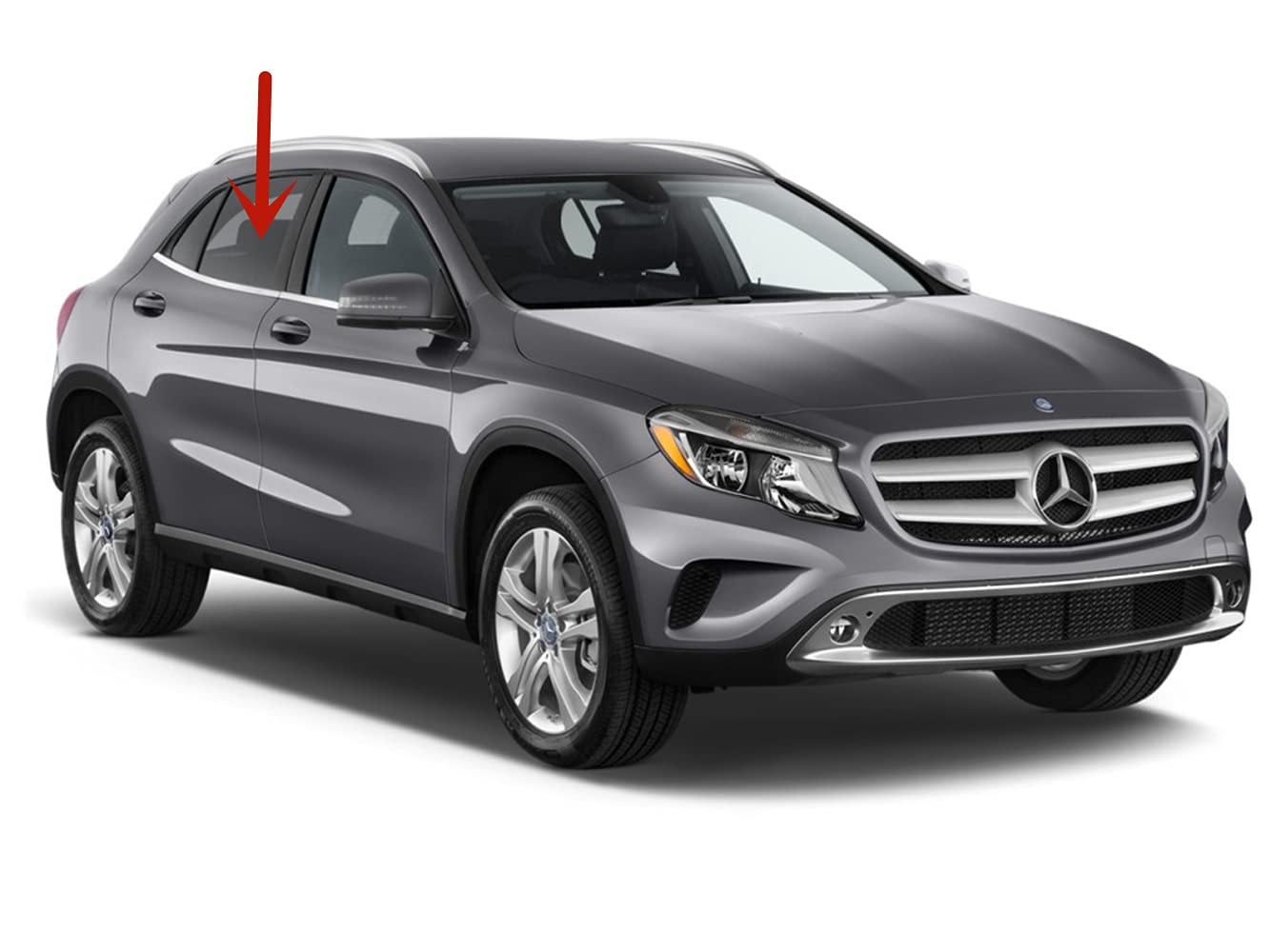 Passenger Right Side Rear Door Window Door Glass Compatible with Mercedes Benz GLA250 2015-2020 / GLA45AMG 2015-2019 Models