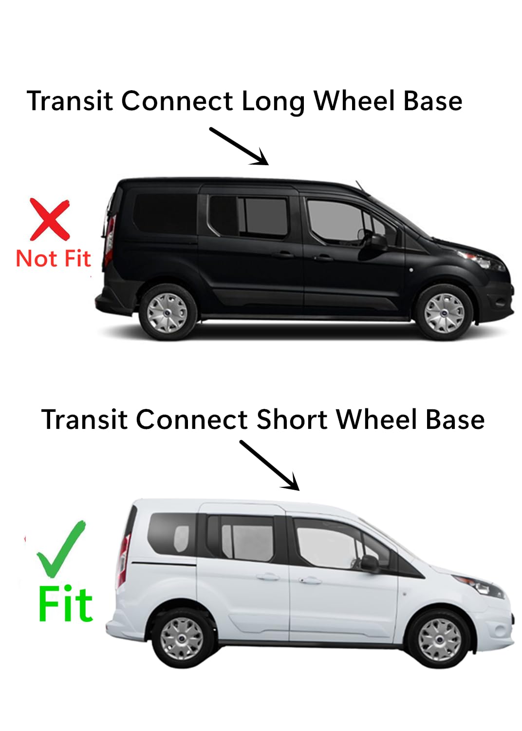 Passenger Right Side Rear Vent Window Vent Glass Compatible with Ford Transit Connect Short Wheel Base 2014-2023 Models