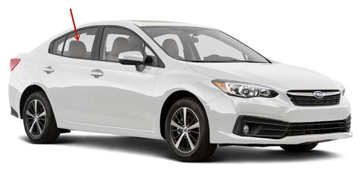 Passenger Right Side Rear Door Window Door Glass Compatible with Subaru Impreza 4 Door Sedan 2017-2023 Models