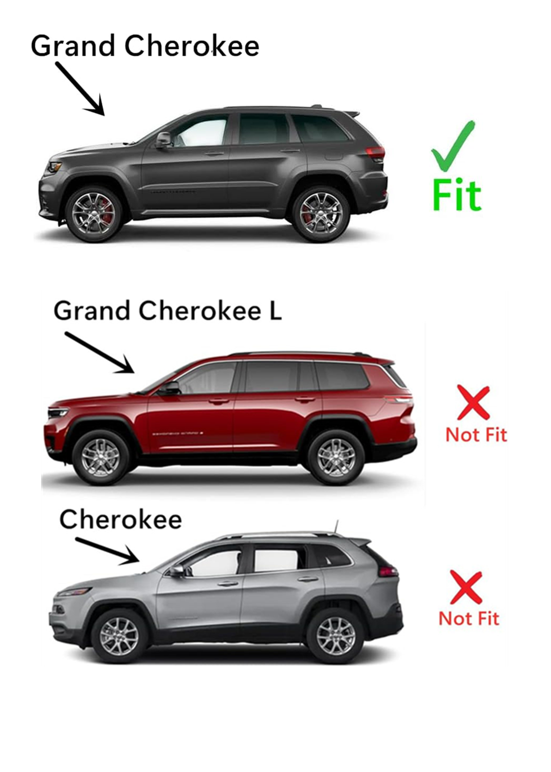 Heated Back Tailgate Window Back Glass Compatible with Jeep Grand Cherokee 2014-2021 Grand Cherokee WK 2022 Models