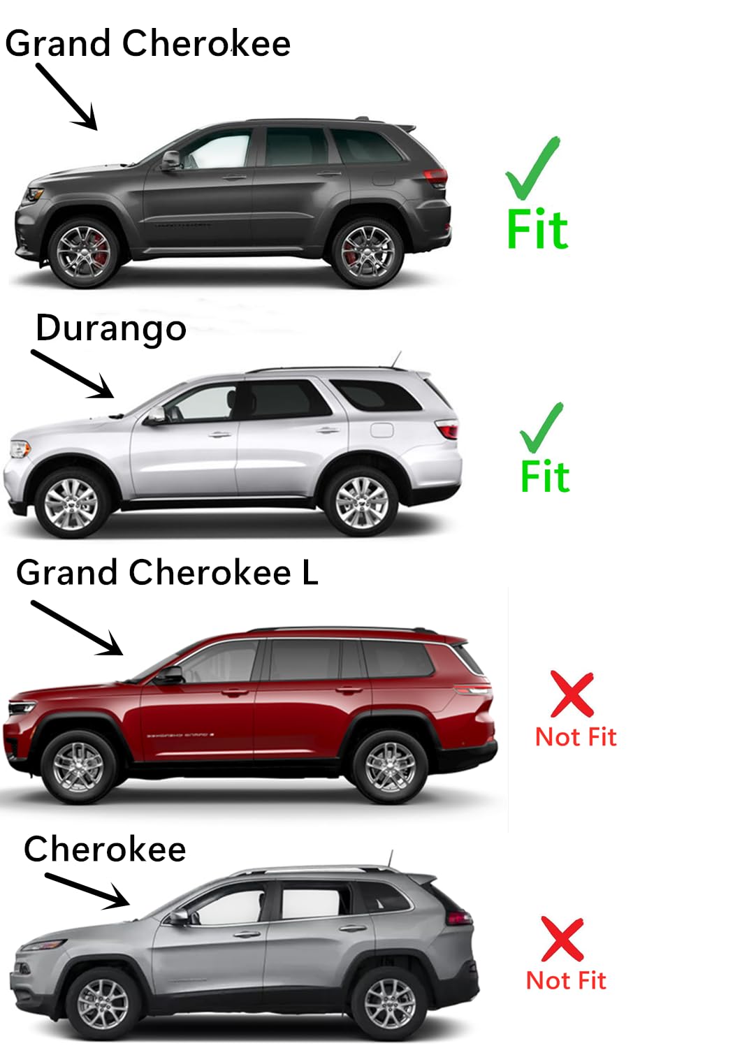Tempered Driver Left Side Front Door Window Door Glass Compatible with Dodge Durango 2011-2025/Jeep Grand Cherokee 2011-2021 /Grand Cherokee WK 2022 Models (Not For Cherokee, or Grand Cherokee L)