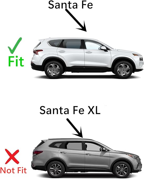 Passenger Right Side Rear Door Window Door Glass Compatible with Hyundai Santa Fe 2019-2023 Models