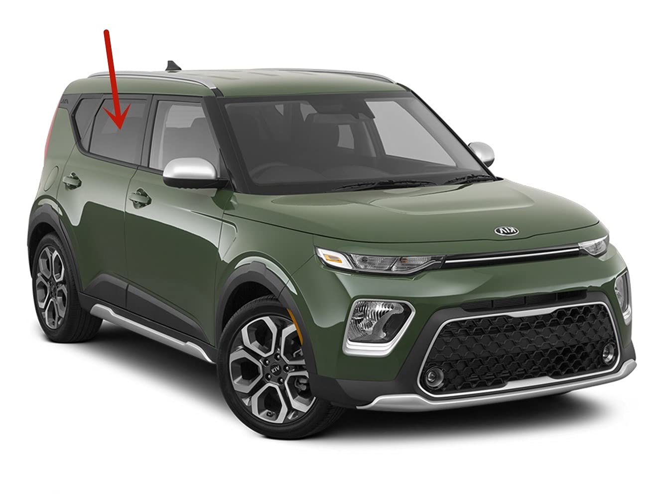 Passenger Right Side Rear Door Window Door Glass Compatible with Kia Soul 2020-2025 Models