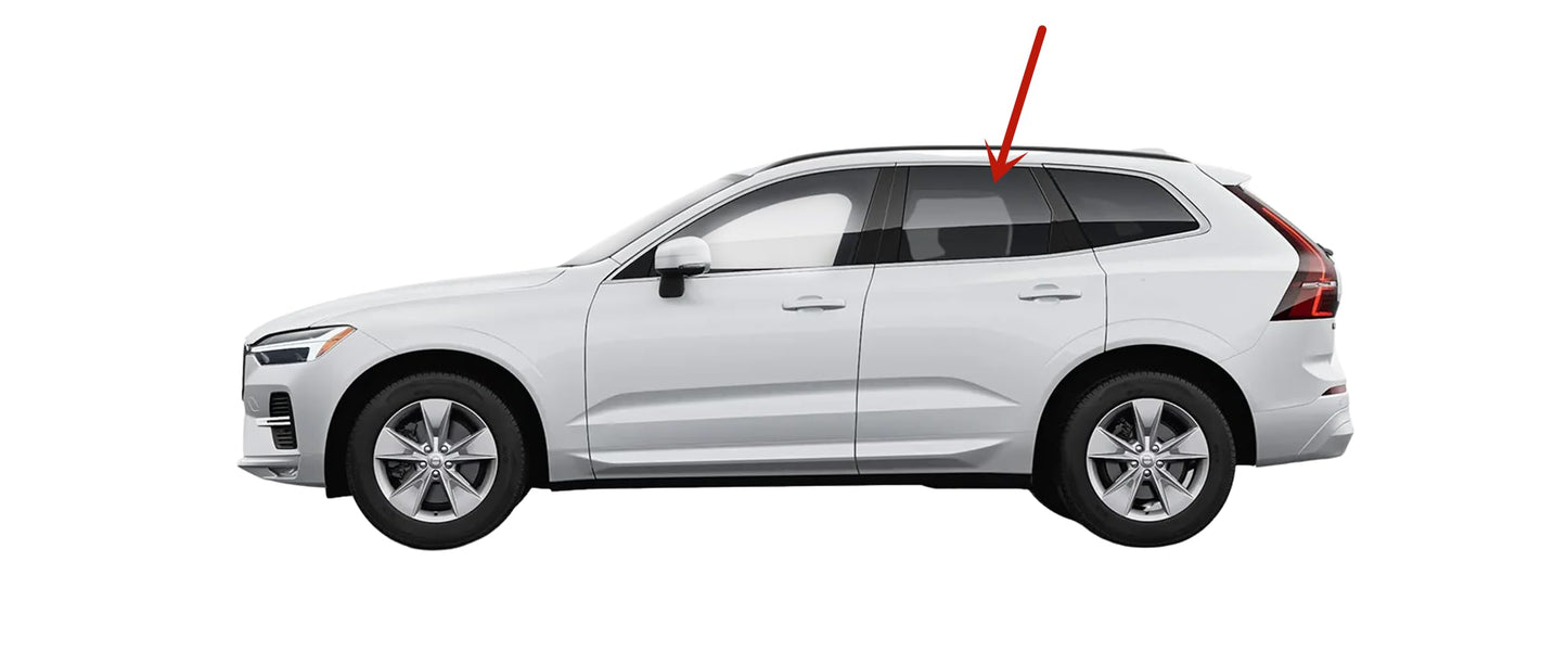 Tempered Driver Left Side Rear Door Window Door Glass Compatible with Volvo XC60 2018-2025 Models