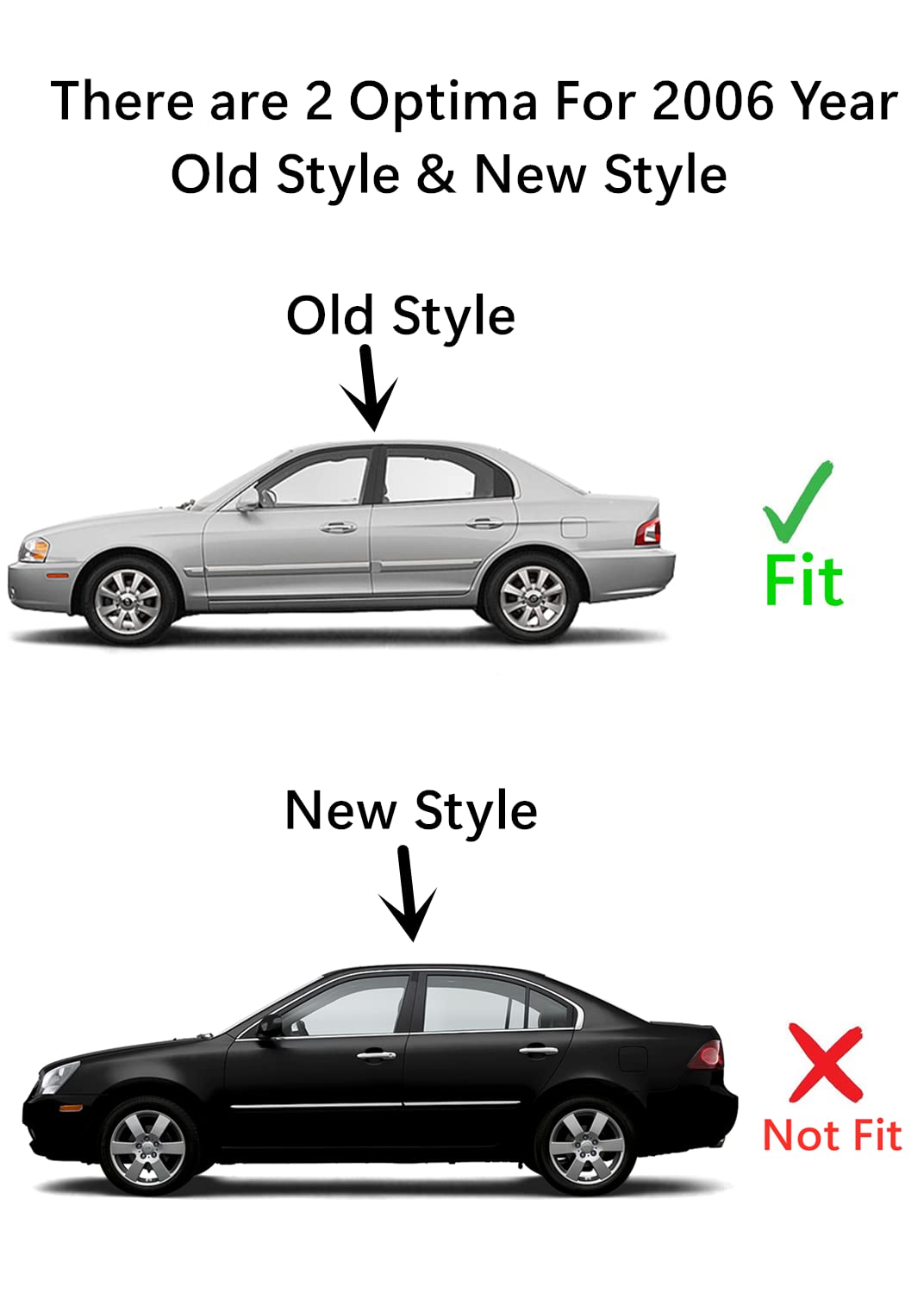 Driver Left Side Front Door Window Door Glass Compatible with Kia Optima 4 Door Sedan 2002-2006 Models