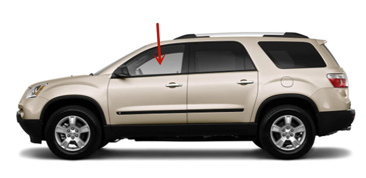 Dirve Left Side Front Door Window Door Glass Compatible with Chevrolet Traverse 2009-2017 Models