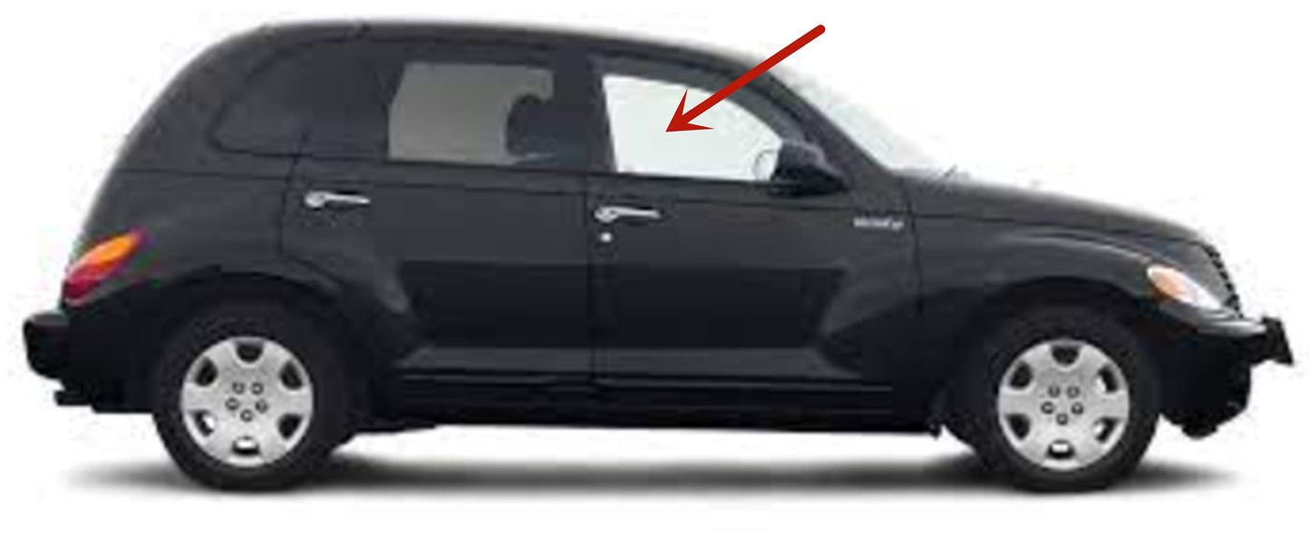 Passenger Right Side Front Door Window Door Glass Compatible with Chrysler PT Cruiser 4 Door Hatchback 2001-2010 Models