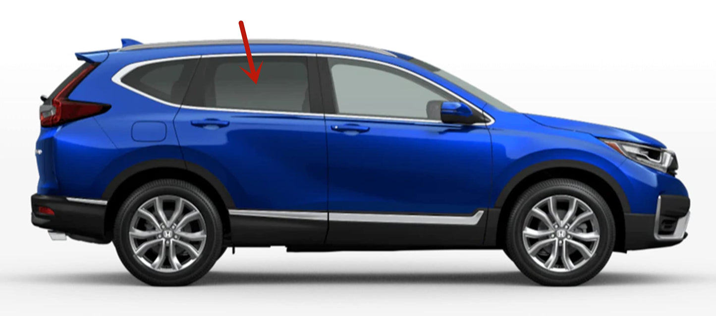 Passenger Right Side Rear Door Window Door Glass Compatible with Honda CR-V 2017-2022 Models