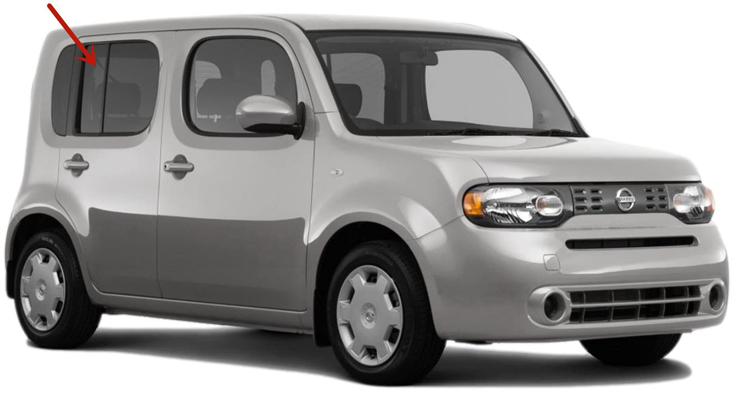 Passenger Right Side Rear Vent Window Vent Glass Compatible with Nissan Cube 2009-2014 Models