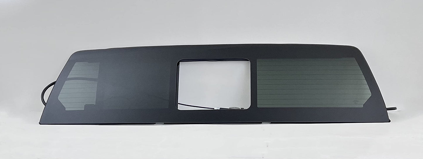 W/Motor Heated Sliding Back Window Glass Back Power Slider Compatible with Ram Pickup 2013-2018 1500 / 2019-2024 1500Classic / 2013-2025 2500 3500 4500 5500 Models