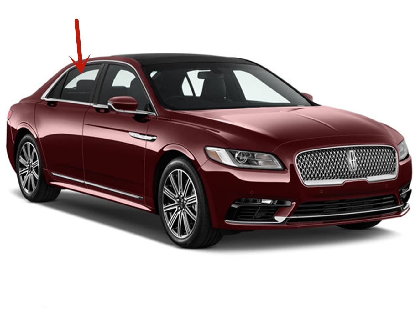 Laminated Passenger Right Side Rear Door Window Door Glass Compatible with Lincoln Continental 2017-2020 Models