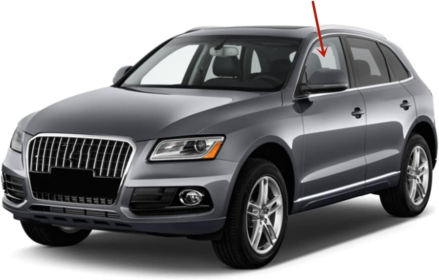 Driver Left Side Front Door Window Door Glass Compatible with Audi Q5 / SQ5 2009-2017 Models