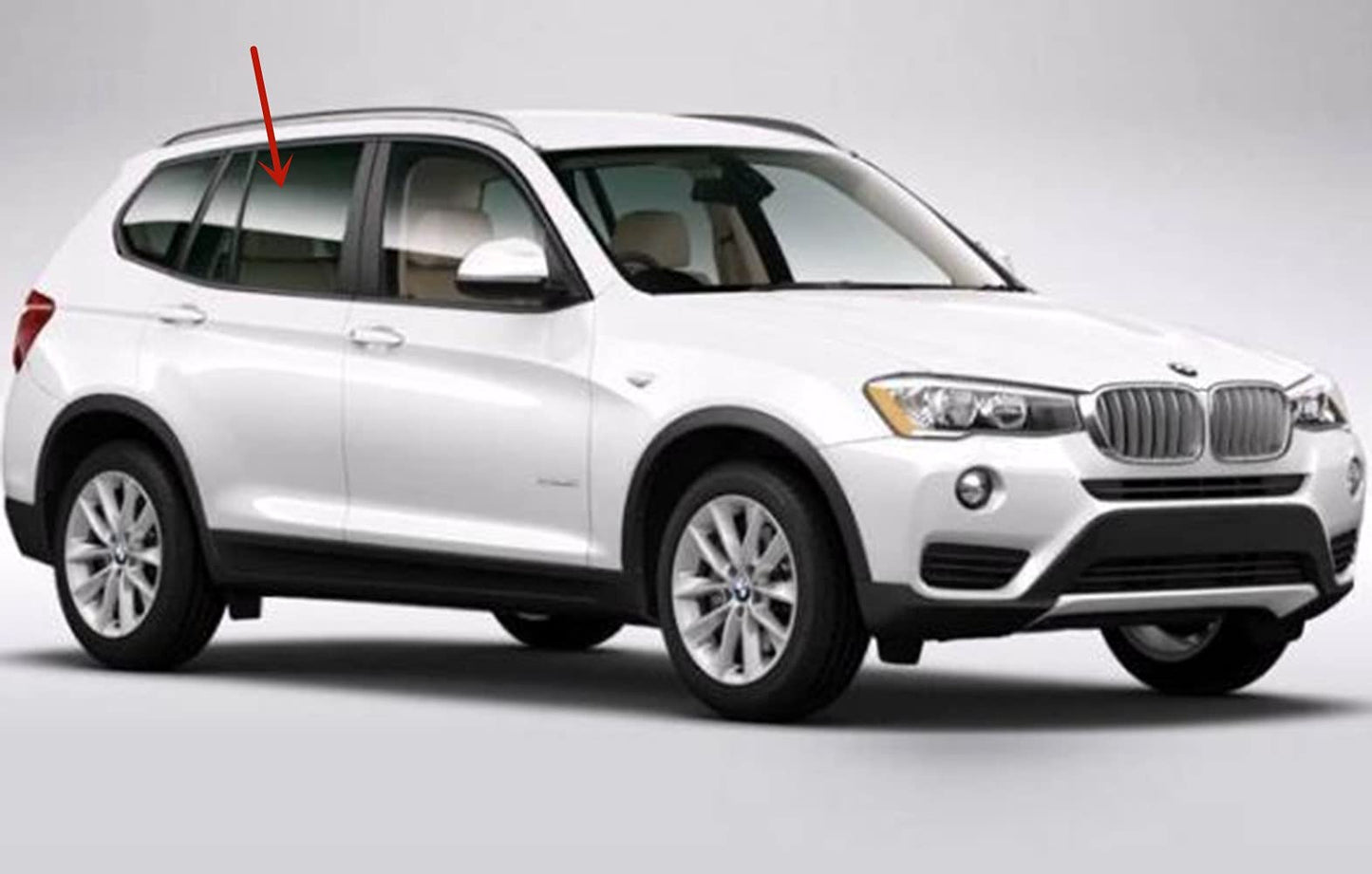 Privacy Passenger Right Side Rear Door Window Door Glass Compatible with BMW X3 2013-2017 Models