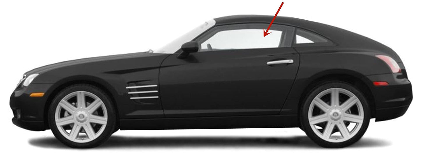 Driver Left Side Door Window Door Glass Compatible with Chrysler Crossfire 2 Door Coupe 2004-2008 Models