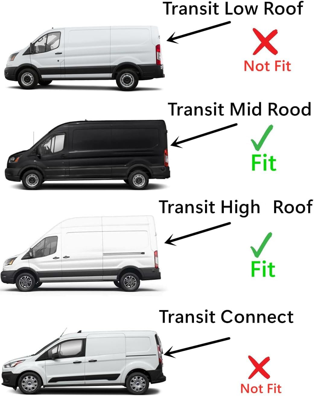 Heated Rear Back Window Back Glass Driver Left Side Compatible with Ford Transit 83.2" Low-Roof Van 2015-2025 Models (Not for Mid/High Roof Transit, or Transit Connect)