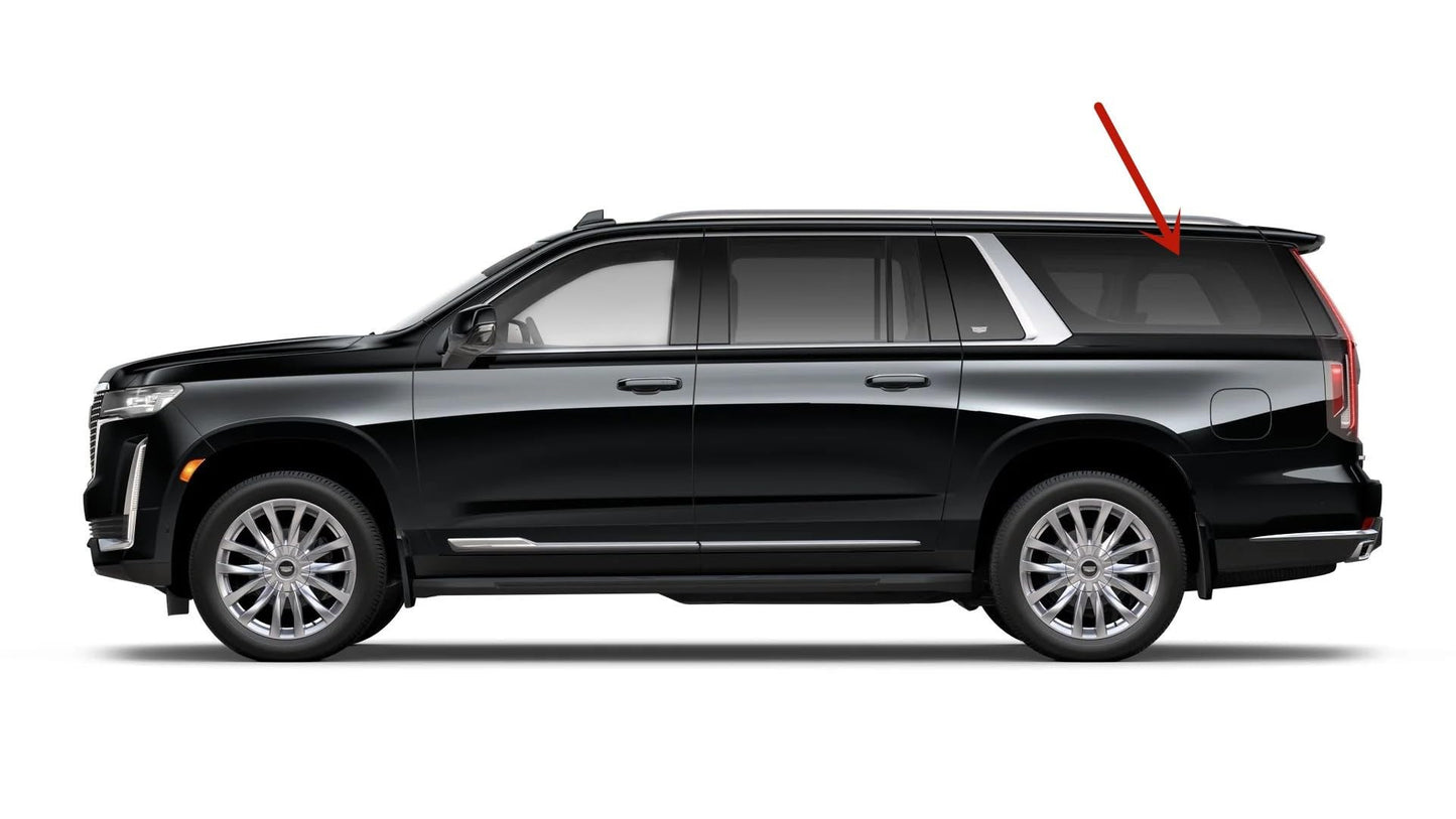 With Sensor Style Tempered Driver Left Side Quarter Window Quarter Glass Compatible with Cadillac Escalade ESV 2021-2025 Models ( Not For Escalade )
