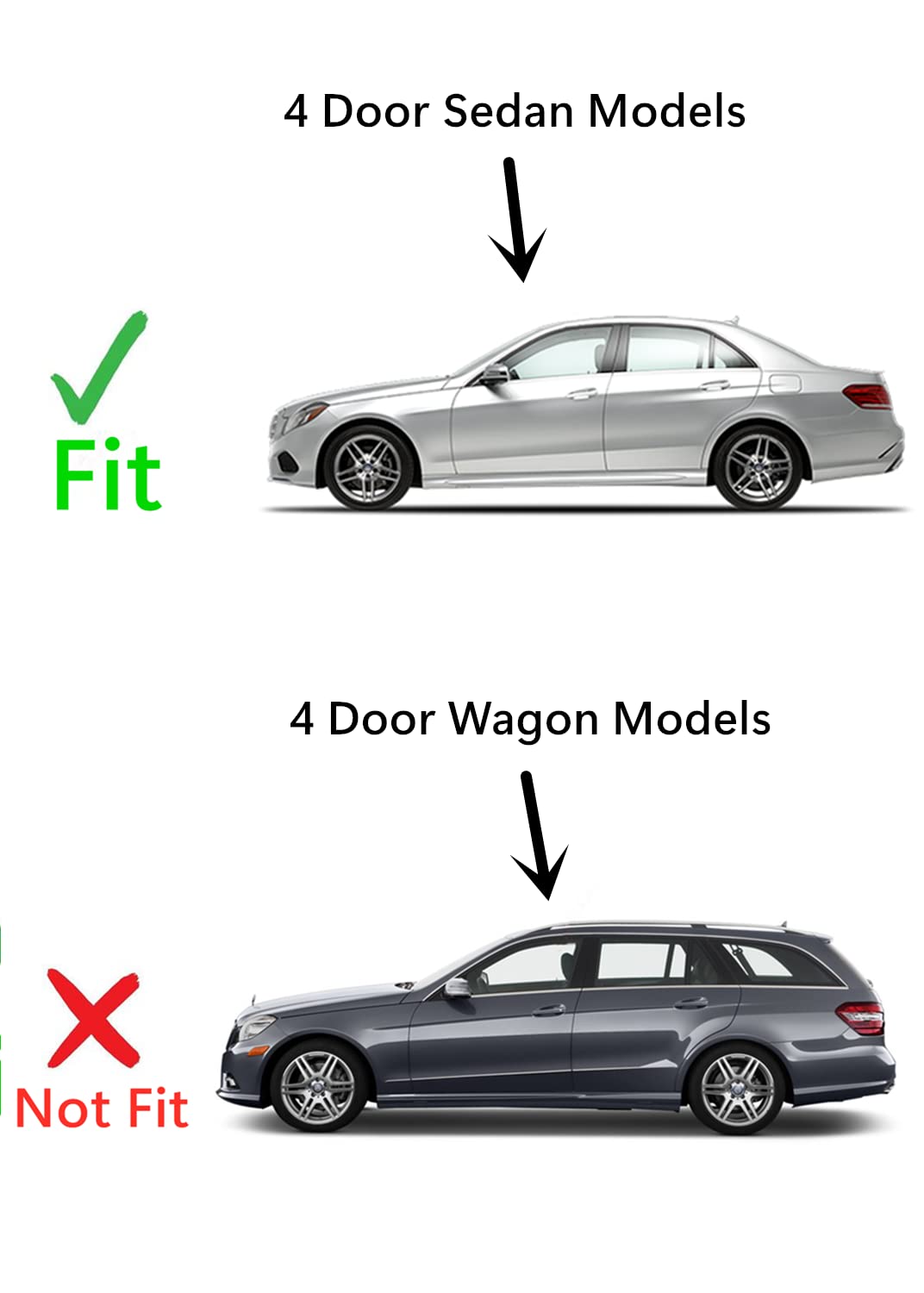 Tempered Driver Left Side Rear Door Window Door Glass Compatible with Mercedes Benz E250 E350 E400 E550 E63AMG 4 Door Sedan 2010-2016 Models