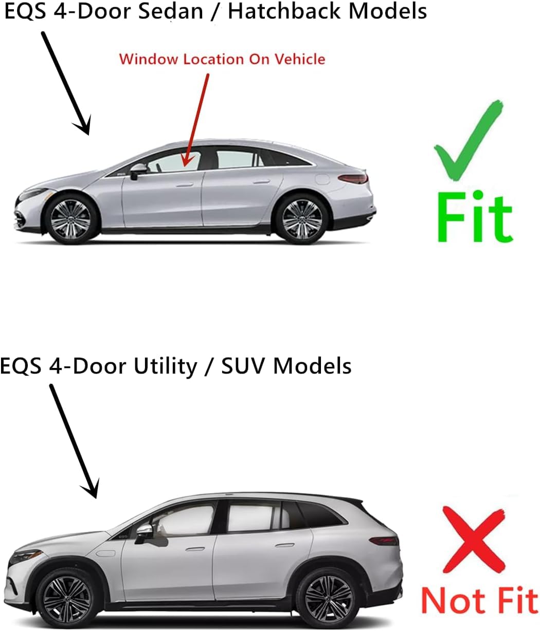 Laminated Driver Left Side Front Door Window Door Glass Compatible with Mercedes Benz EQS (EQS 450, EQS 450+, EQS 53 AMG, EQS AMG) 4-Door Sedan/Hatchback 2022-2025 Models