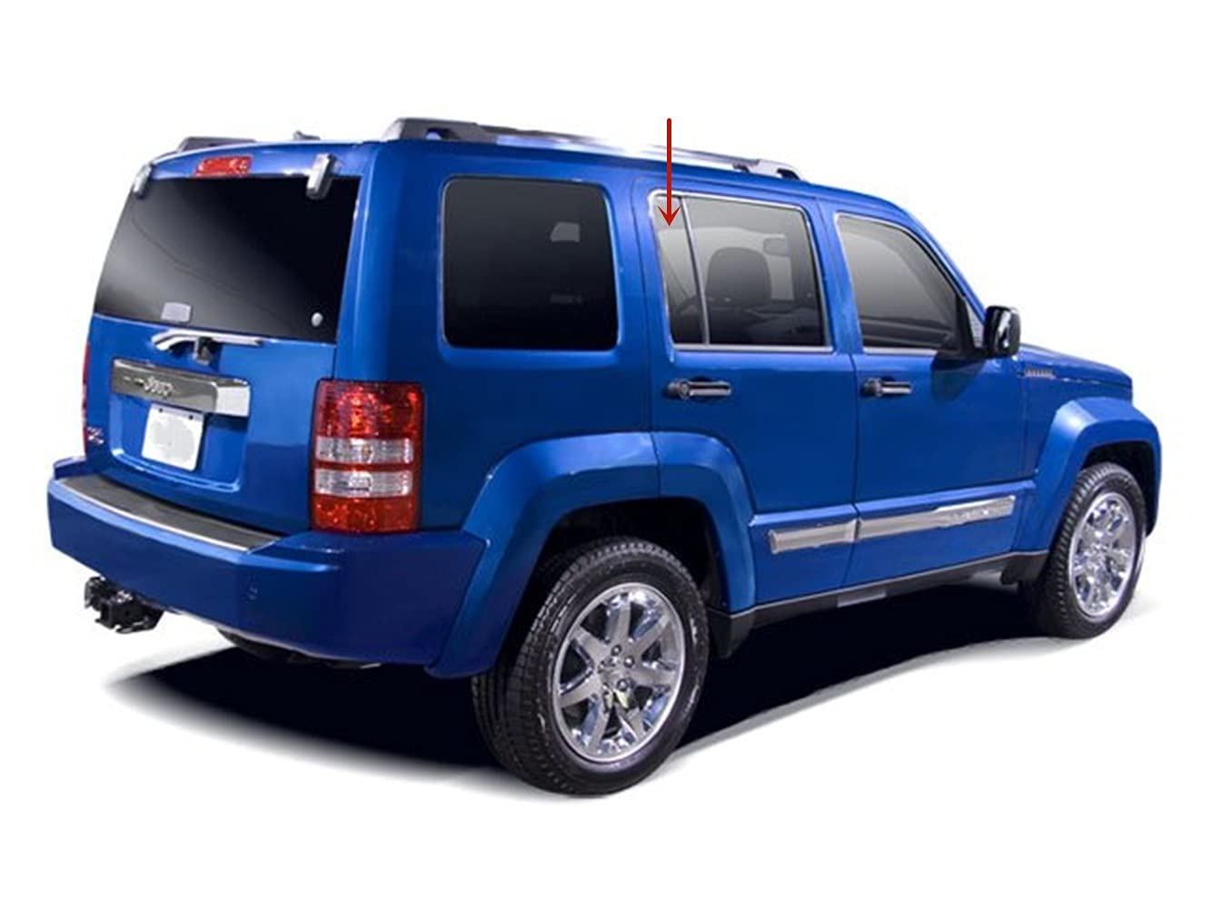 OEM Passenger Right Side Rear Vent Window Vent Glass Compatible with Jeep Liberty 2008-2012 Models