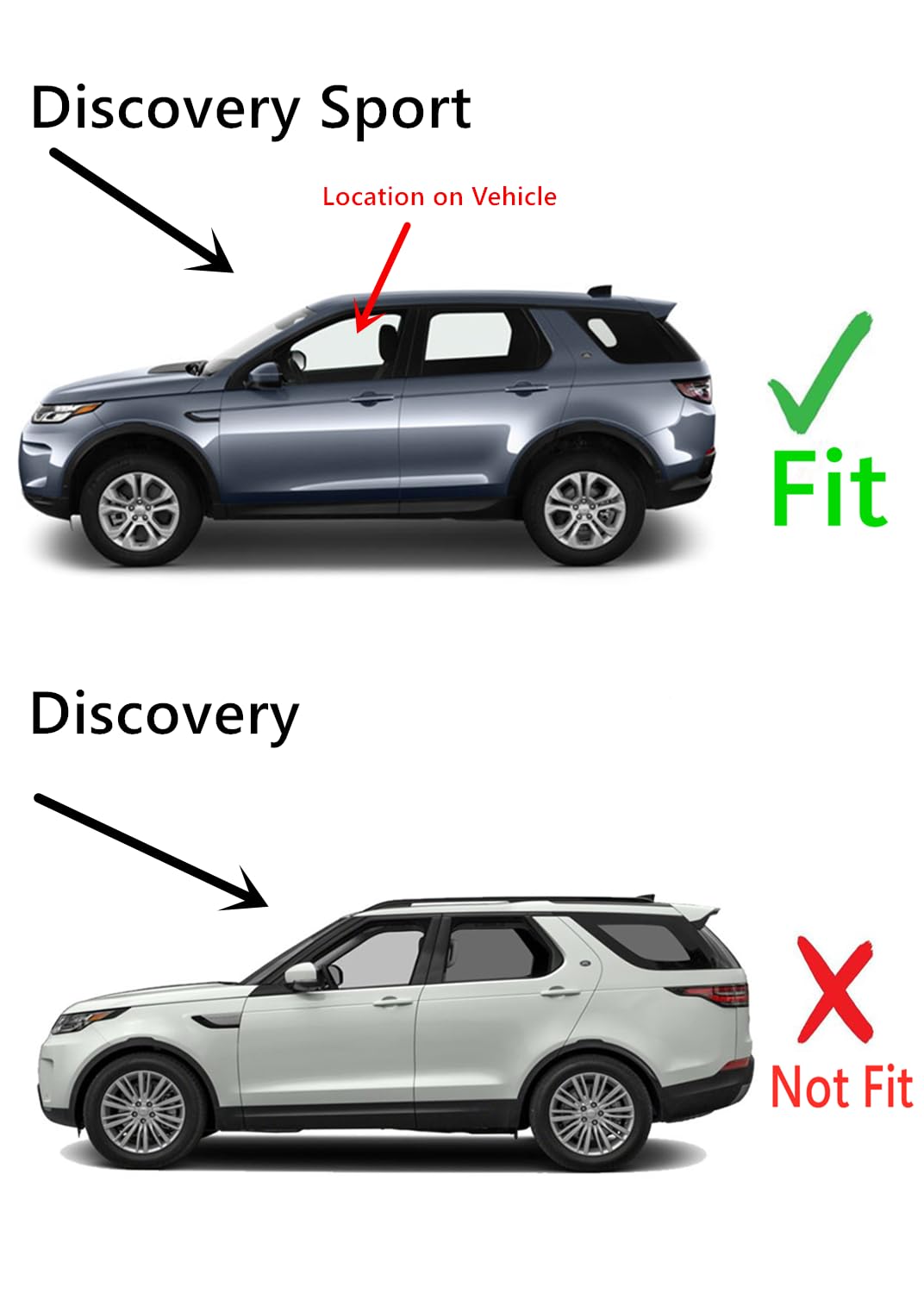 OEM Driver Left Side Front Door Window Door Glass Compatible with Land Rover Discovery Sport 2015-2025 Models