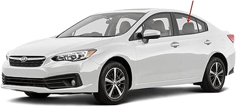 Driver Left Side Rear Door Window Door Glass Compatible with Subaru Impreza 4 Door Sedan 2017-2023 Models
