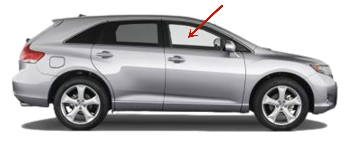 Passenger Right Side Front Door Window Door Glass Compatible with Toyota Venza 2009-2016 Models