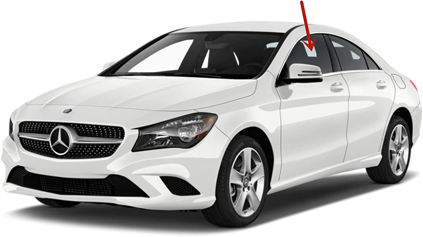 Driver Left Side Front Door Window Door Glass Compatible with Mercedes Benz CLA250 / CLA45AMG 2014-2019 Models