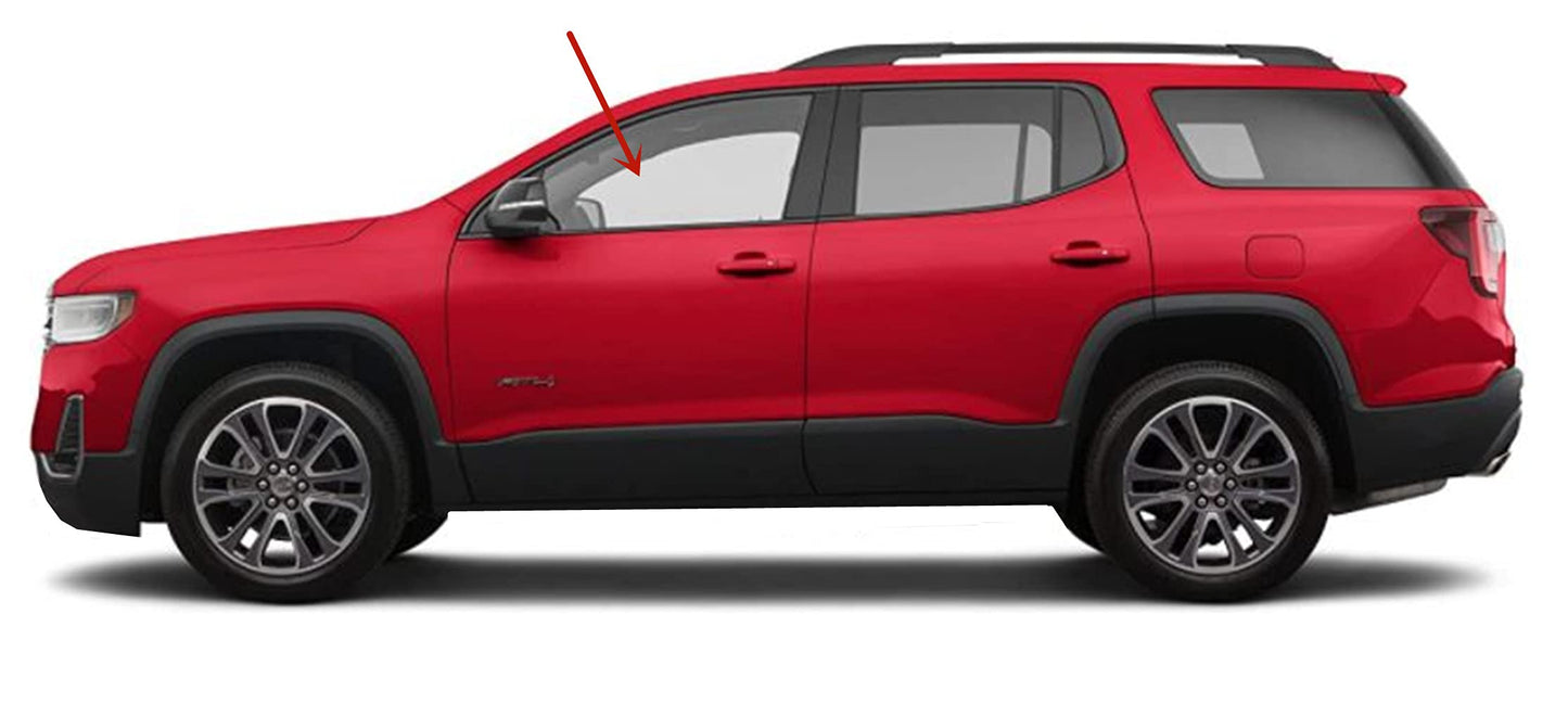 Driver Left Side Front Door Window Door Glass Compatible with GMC Acadia 2017-2023 Models (not for Acadia Limited Model)
