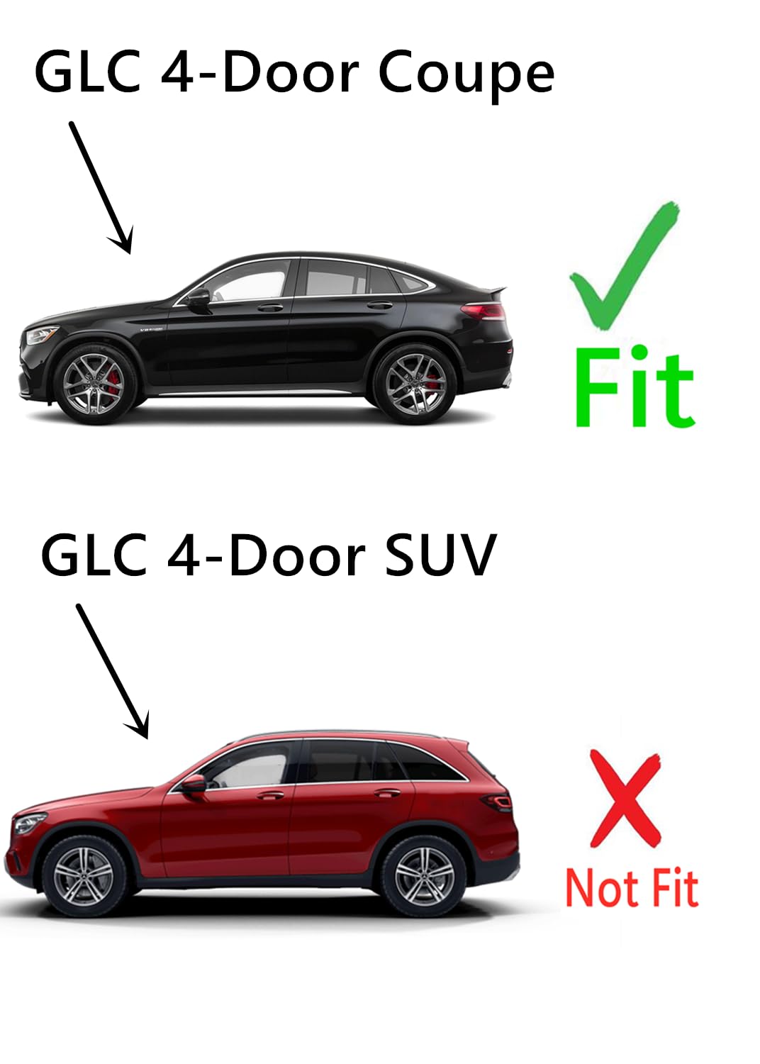 Tempered Driver Left Side Front Door Window Glass Compatible with Mercedes Benz GLC300 / GLC300e / GLC43 AMG / GLC63 AMG / GLC63 S AMG 4-Door Coupe 2017-2022 Models