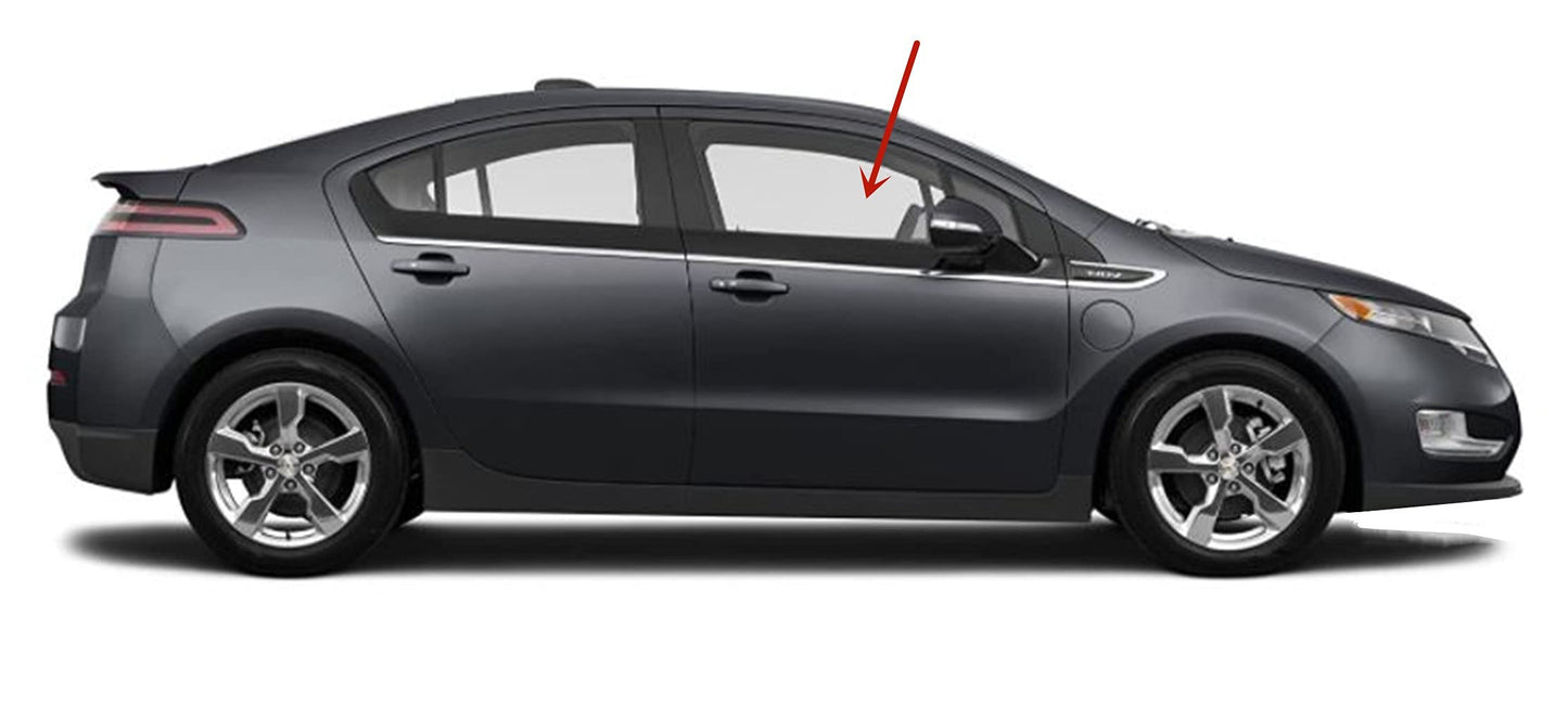 Passenger Right Side Front Door Window Door Glass Compatible with Chevrolet Volt 2011-2015 Models