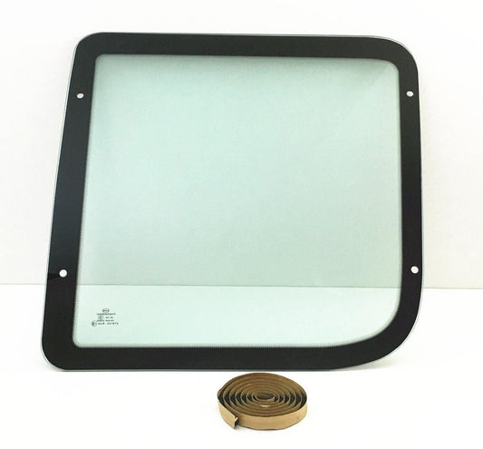 Stationary Passenger Right Side Front Hinged Body Side Door Window Door Glass Compatible with Ford Econoline 1992-2016 Models