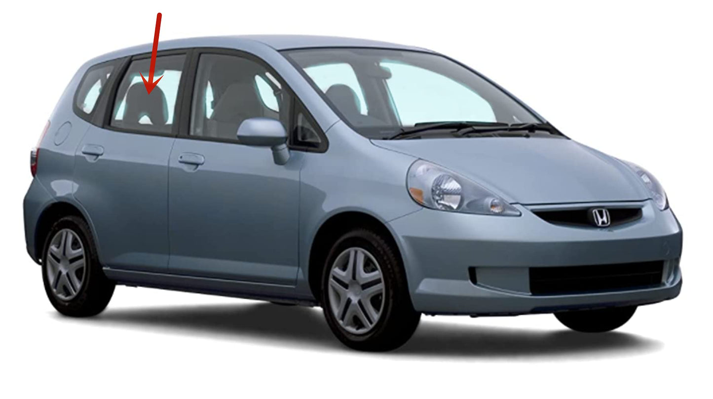 Passenger Right Side Rear Door Window Door Glass Compatible with Honda Fit 4 Door Hatchback 2006-2008 Models