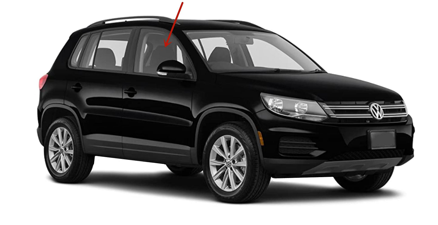 OEM Passenger Right Side Front Door Window Door Glass Compatible with Volkswagen Tiguan 2009-2017 Models / Tiguan Limited 2018 Models