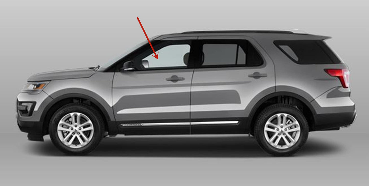 Tempered Driver Left Side Front Door Glass Door Window Compatible with Ford Explorer 2011-2019 Models