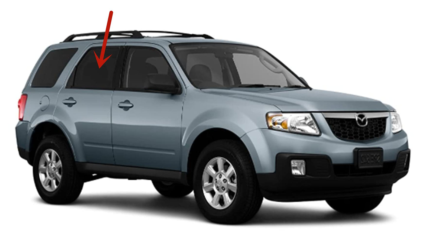 Passenger Right Side Rear Door Window Door Glass Compatible with Mazda Tribute 2008-2011 Models