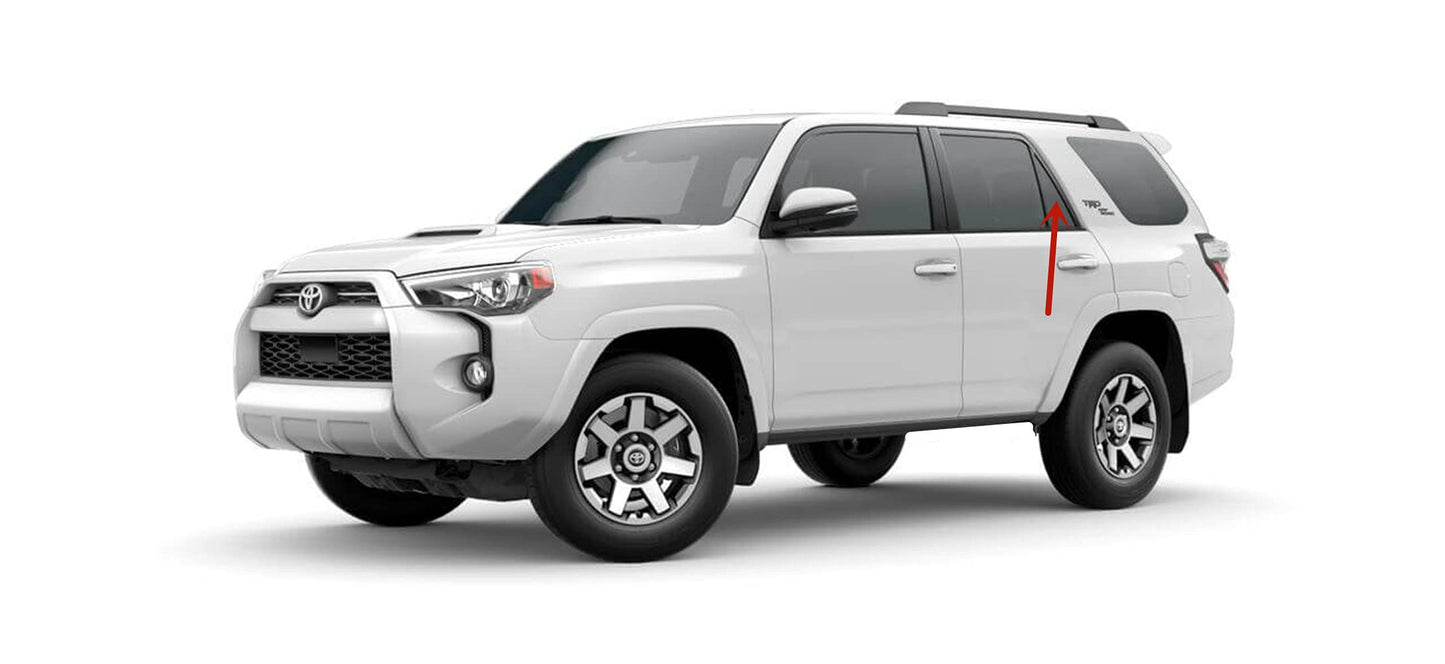 Driver Left Side Rear Vent Window Vent Glass Compatible with Toyota 4Runner 2010-2024 Models