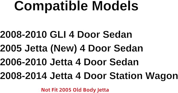 Driver Left Side Front Door Window Door Glass Compatible with Volkswagen Jetta 2006-2010 / Jetta (New) 2005 / GLI 2008-2010 4 Door Sedan Models / Jetta 4 Door Wagon 2008-2014 Models