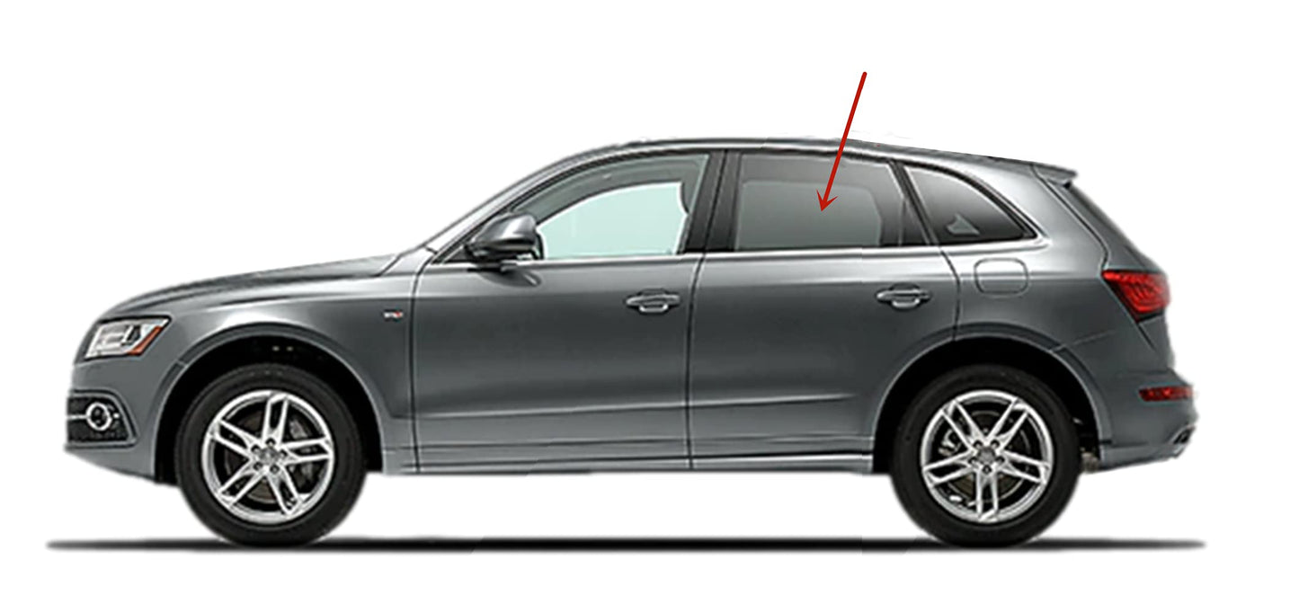 Driver Left Side Rear Door Window Door Glass Compatible with Audi Q5 / SQ5 2009-2017 Models