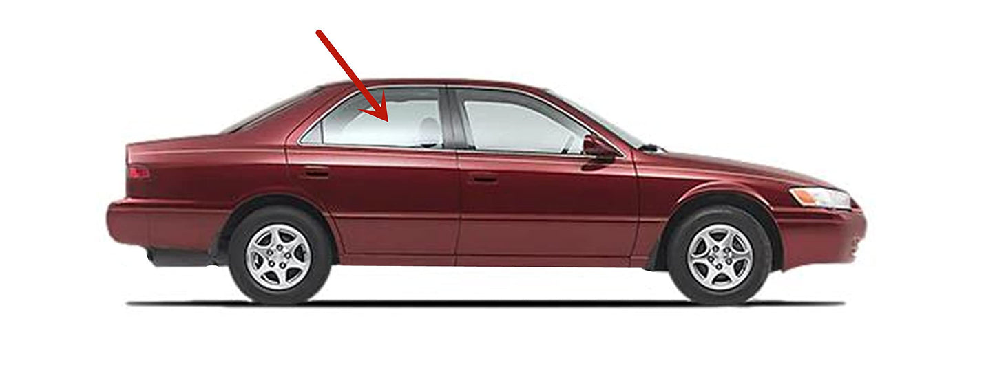 Passenger Right Side Rear Door Window Door Glass Compatible with Toyota Camry 1997-2001 Models
