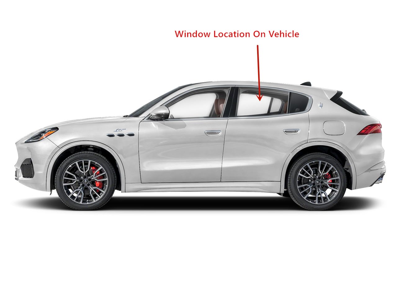 Laminated Driver Left Side Rear Door Window Door Glass Compatible with Maserati Grecale 2023-2024 Models