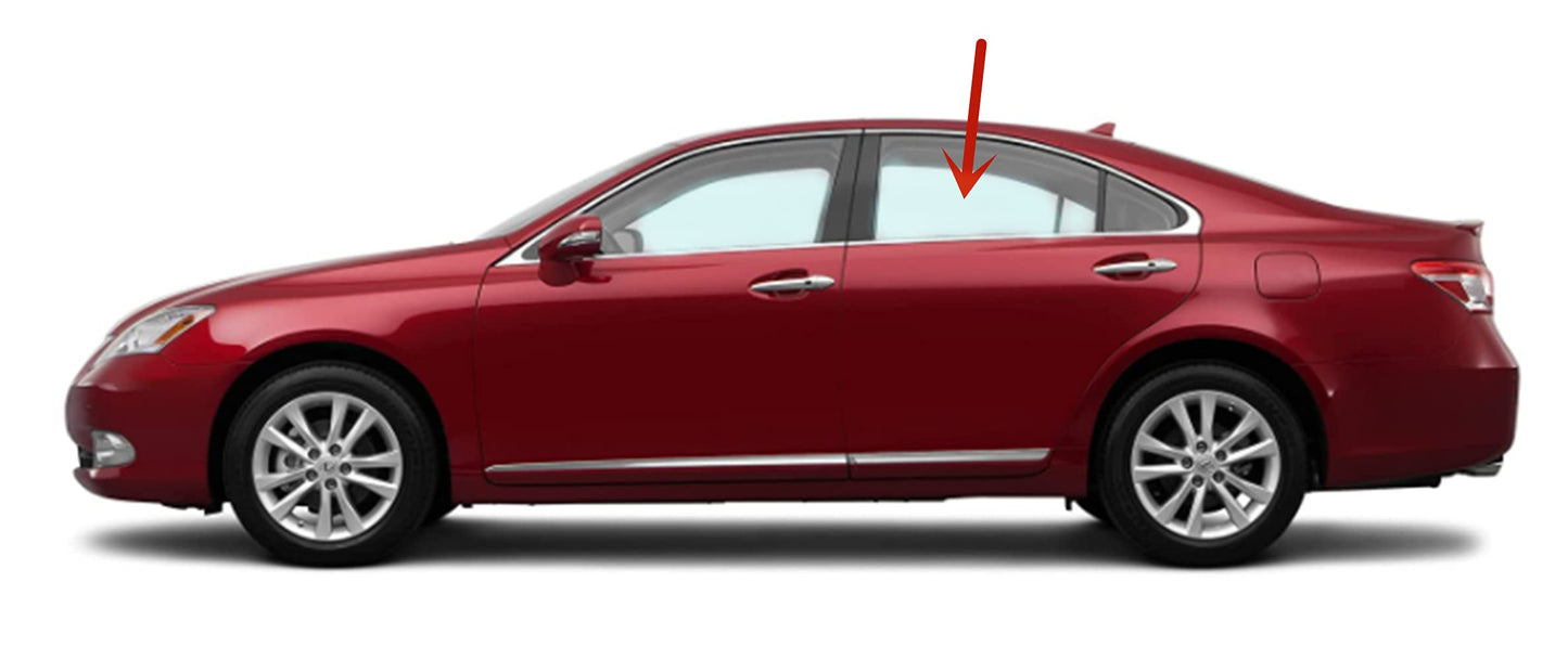 Driver Left Side Rear Door Window Door Glass Compatible with Lexus ES350 4 Door Sedan 2007-2012 Models