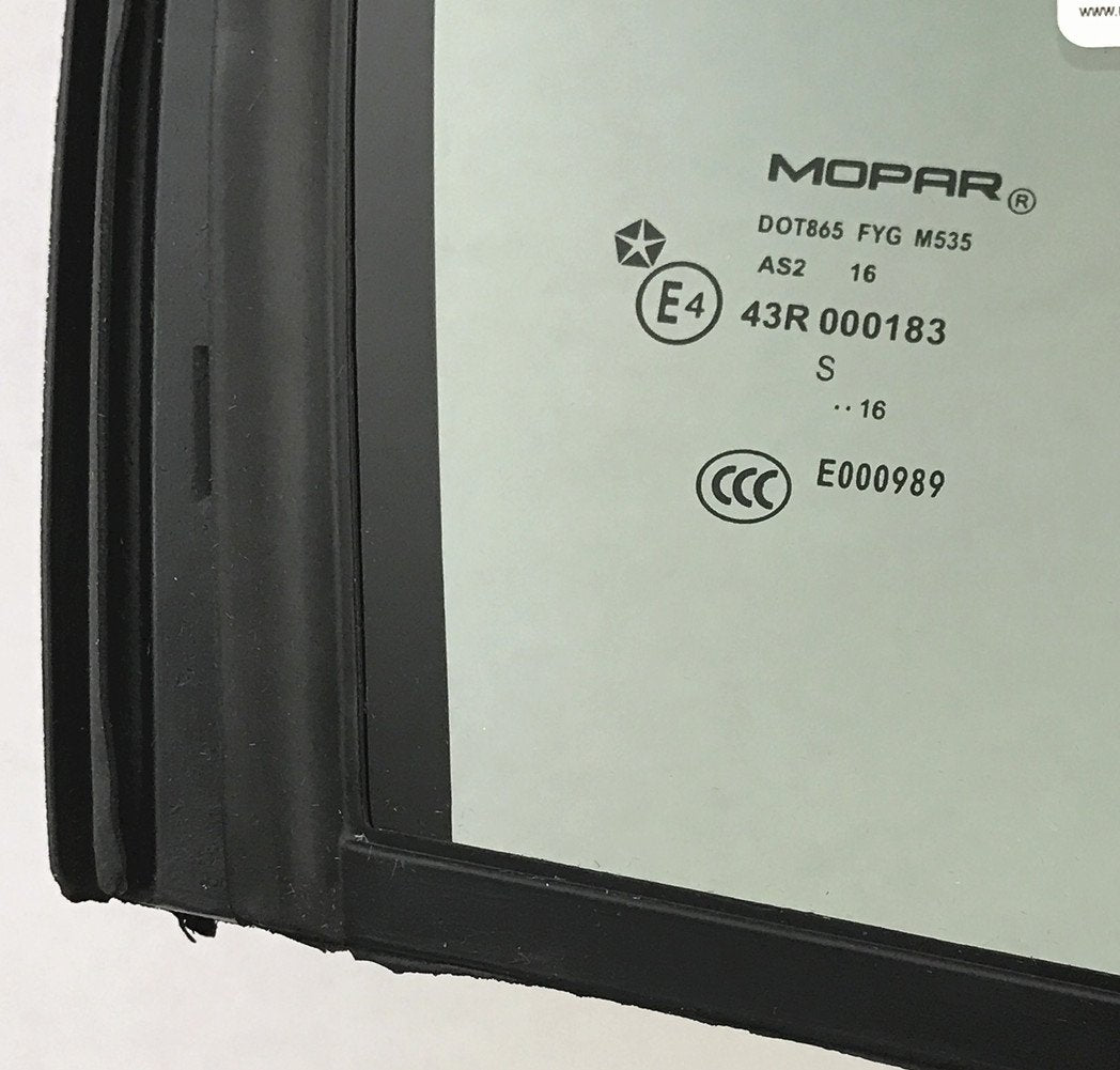 OEM Passenger Right Side Rear Vent Window Vent Glass Compatible with Dodge Charger 2011-2023 Models