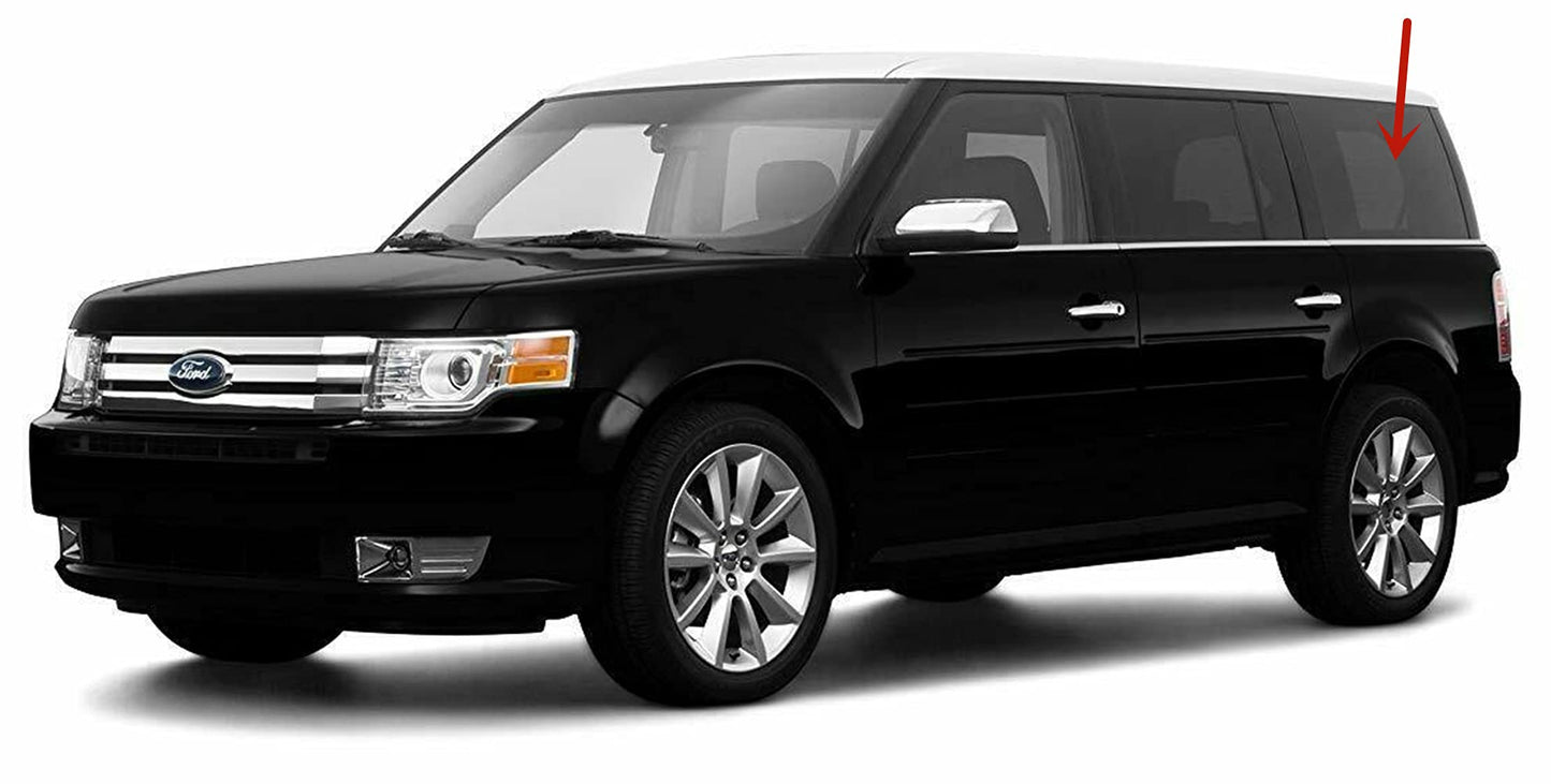Driver Left Side Quarter Window Quarter Glass Compatible with Ford Flex 2009-2019 Models