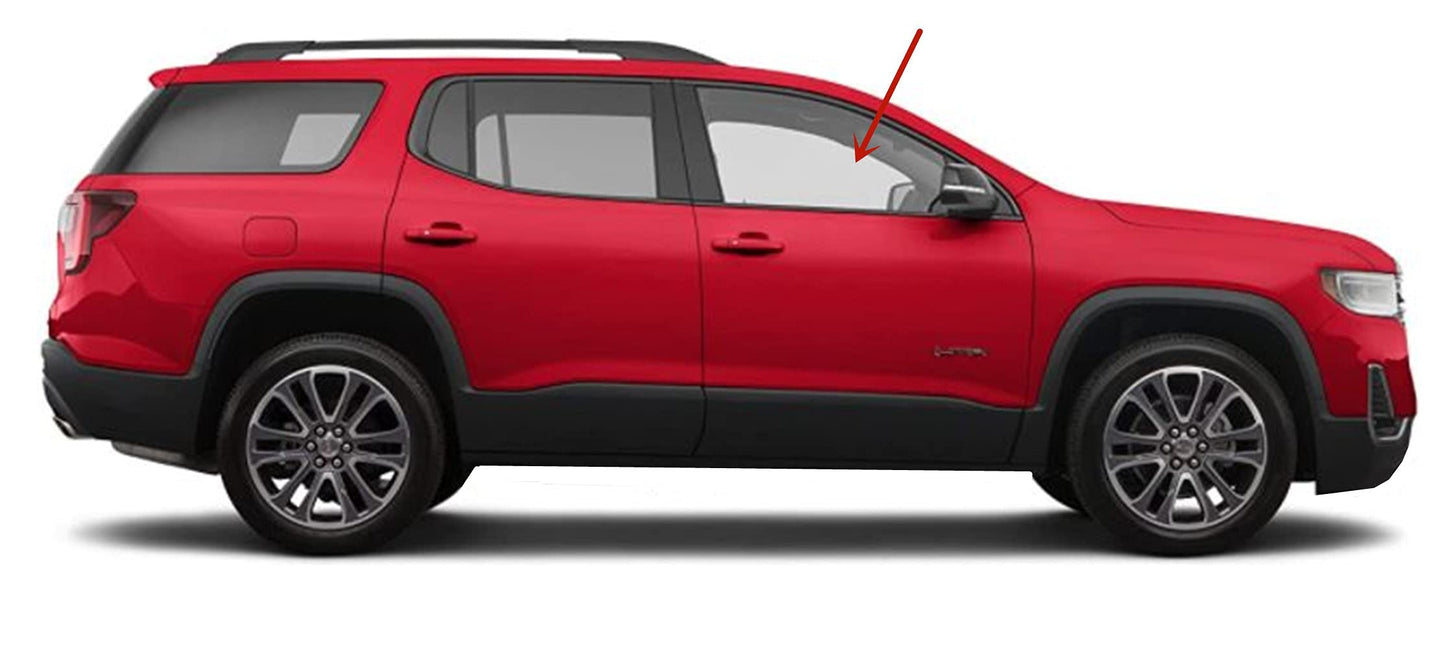 Passenger Right Side Front Door Window Door Glass Compatible with GMC Acadia 2017-2023 Models (not for Acadia Limited Model)