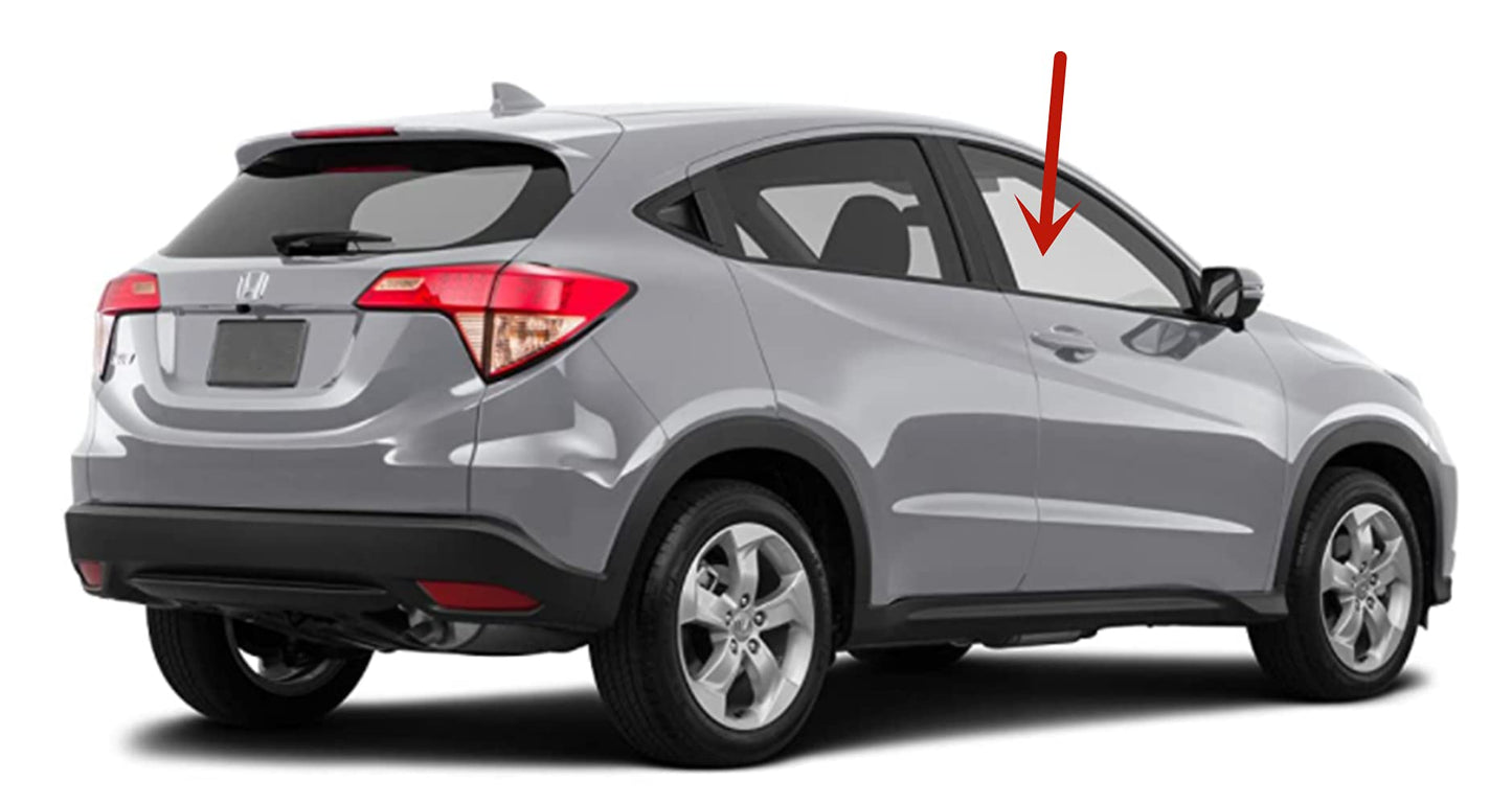 Passenger Right Side Front Door Window Door Glass Compatible with Honda HR-V 4 Door Hatchback 2016-2022 Models