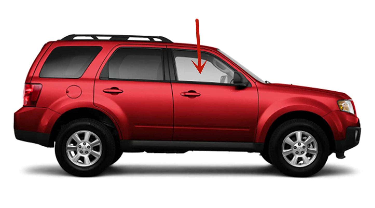 Passenger Right Side Front Door Window Door Glass Compatible with Mazda Tribute 2008-2011 Models